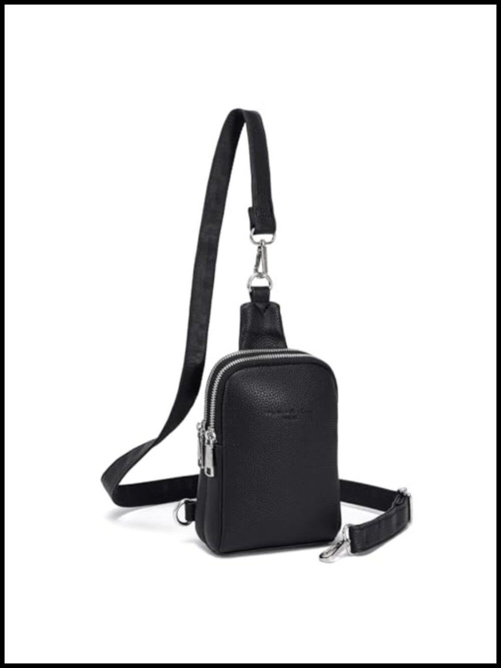 Faux Leather Anti Theft Crossbody Sling Bag RFID Small Travel Purse